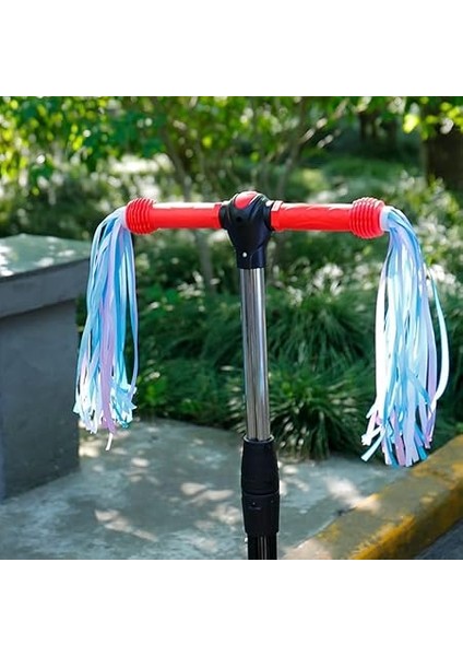 Renkli Bisiklet Püsküller Şerit Moda Bisiklet Gidon Flamalar Komik Çocuklar Çocuklar Için Süsler B fiyatları