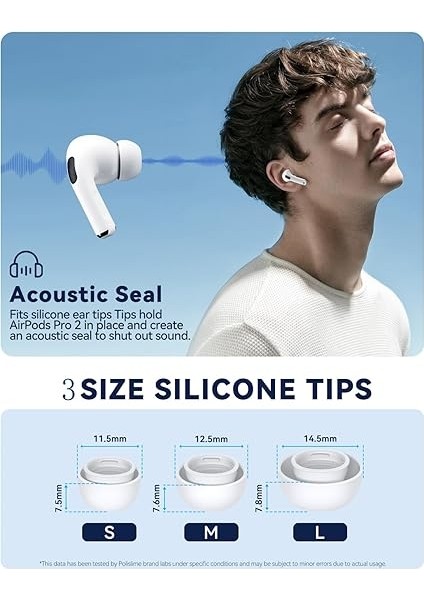 Airpods Pro & Airpods Pro 2. Nesil Için 3 Çift Yedek Kulak Uçları, Gürültü Azaltma Delikli Silikon Kulak Ucu Ağrısı Yok, Kaymaz Yumuşak Kulak Uçları Airpods Pro/pro 2 ile Uyumlu (Boyutlar fiyatları