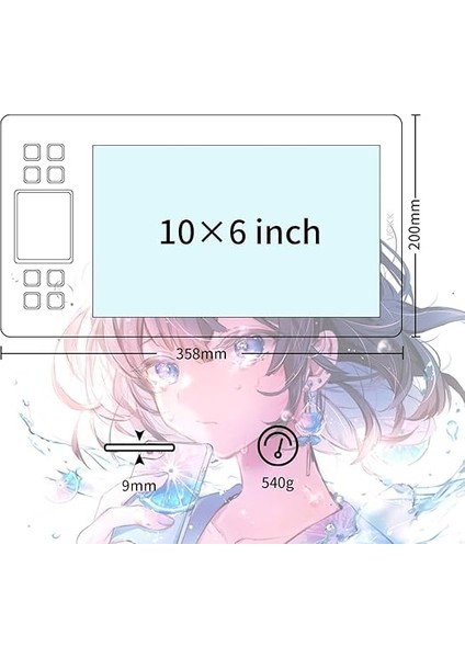 A50 10 x 6" Grafik Tablet fırsatları