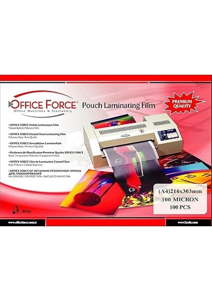 Force 100 Mic.a4 (216X303) Parlak Laminasyon Filmi 100’LÜ fiyatları