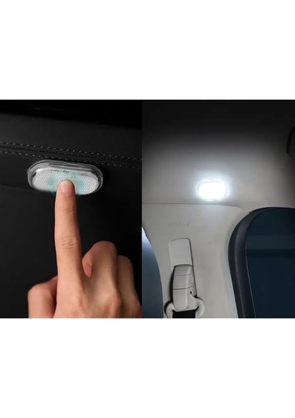 Dokunmatik Sensörlü Mini 6 LED Lamba USB Şarj Edilebilir Ayak Altı Mıknatıslı Torpido Lambası fırsatları