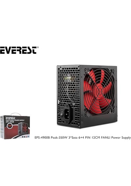 EPS-4900B Güç Kaynağı, PEAK-350W 3 x Sata 6+4 Pin, 12 cm Fanlı fırsatları