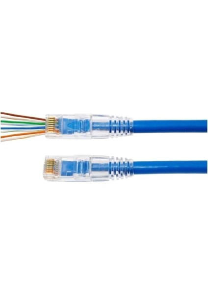 Nesil Jak Cat5/cat6 RJ45 Konnektör 100 Lü Paket Cat6 Ez Plug fiyatları