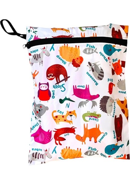 Su Geçirmez, Islak Mayo, Kıyafet Vs Taşıma Torbası, Çok Amaçlı Bebek Bakım Çanta/organizer, Beyaz, 30X37CM