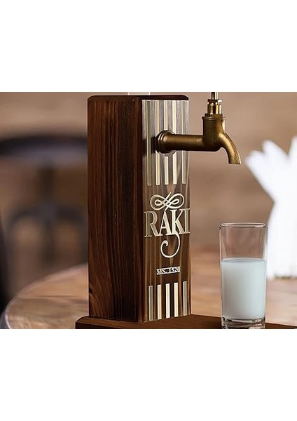 Gift Özel Rakı Baskılı Musluklu Doğal Ahşap Içki Standı, Içki Çeşmesi, Doğum Günü Hediyesi, Ev Hediyesi, Içecek Dispenseri modelleri