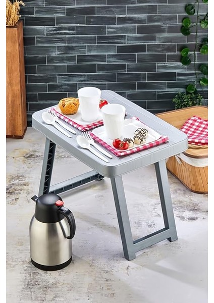 Boy Katlanır Masa 36 * 49 * 38 cm (Gri)