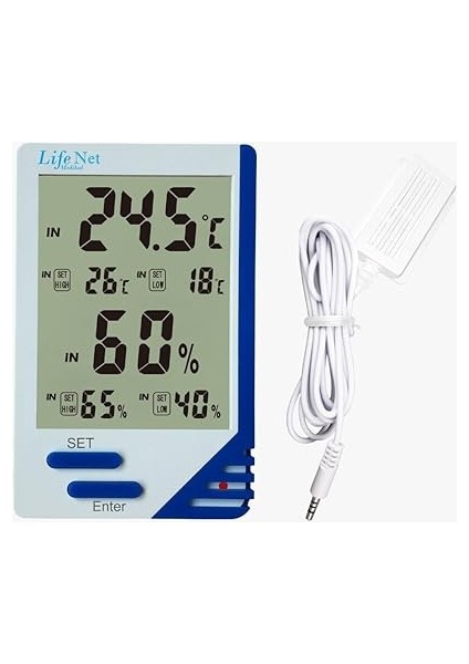 Net Medikal Dijital Termometre Isı ve Nem Ölçer Al-6