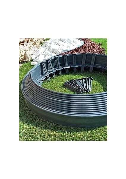 Çim Ayırıcı 10 Metre Siyah Renk Çim Sınırlayıcı Taş Toprak Ayıracı Çim Taş Toprak Bariyeri modelleri