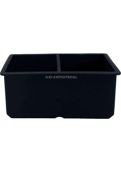 Chef Silikon 2 Bölmeli Küp Buz Kalıbı, Battal Boy, Siyah, 6.8 cm Buz fiyatları