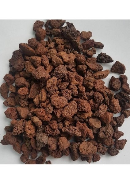 Tarım Pomza Taşı Kırmızı Pomza Lav Taşı Volkanik Tüf Dekoratif Ponza Taşı 10 Litre 3-8 mm