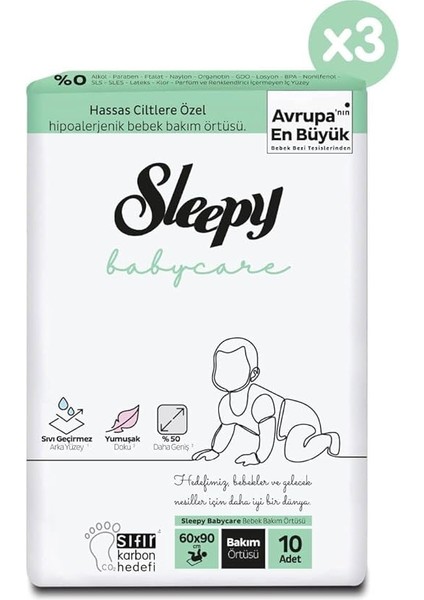 Babycare Bebek Bakım Örtüsü 60X90 cm 3X10 30 Adet fiyatları