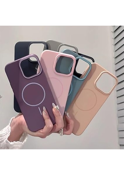 iPhone 16 Pro Max ile Uyumlu Kılıf Kamera Çıkıntı 2mm Korumalı Mat Marble Magsafe ile Uyumlu Tam Gövde Korumalı iPhone 16 Pro Max ile Uyumlu Kılıf Summit Stone modelleri