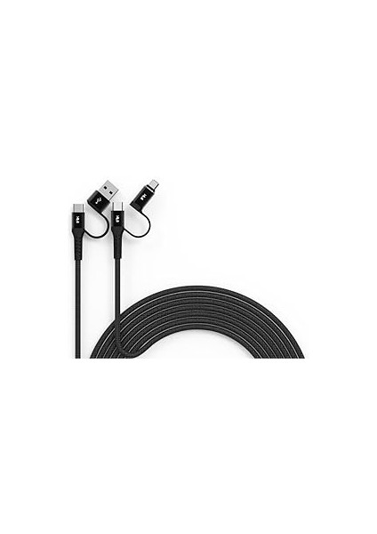 Type-C Kablosu Adaptör USB Çoklayıcı Micro USB Type-C Kablo Hızlı Şarj ve Data Aktarım Destekli Siyah fiyatları