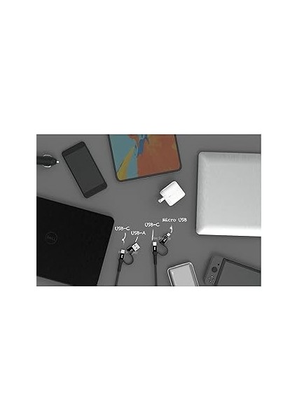 Type-C Kablosu Adaptör USB Çoklayıcı Micro USB Type-C Kablo Hızlı Şarj ve Data Aktarım Destekli Siyah modelleri