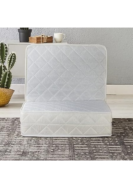 Tek Kişilik Katlanır Yaylı Yatak 90X190 cm Beyaz 90X190 fırsatları