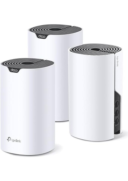 Deco S7 3-Pack, AC1900 Mbps, Dual-Band, Gigabit Portları, 520 M²'ye Kadar Kapsama Alanı, 100'DEN Fazla Cihaz Bağlantısı, Mobil Uygulama ile Kolay Kurulum, Wi-Fi 5 Mesh Sistemi indirimleri