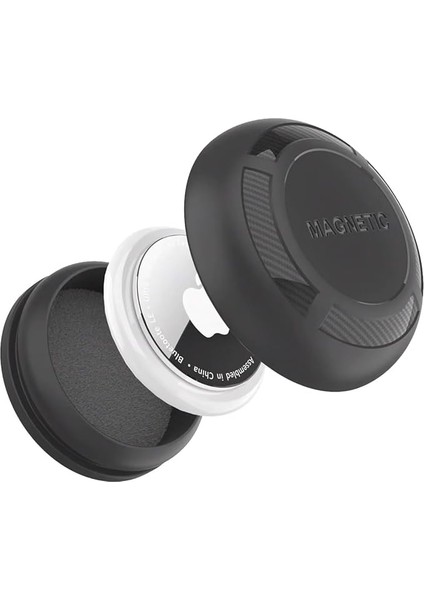 Tagsafe Manyetik Tutucu Darbeye Dayanıklı Koruyucu Mıknatıslı Airtag Uyumlu Kılıf (Siyah)