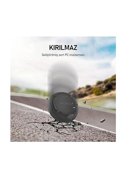 Tagsafe Manyetik Tutucu Darbeye Dayanıklı Koruyucu Mıknatıslı Airtag Uyumlu Kılıf (Siyah) fiyatları