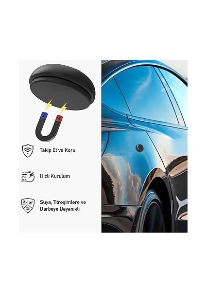 Tagsafe Manyetik Tutucu Darbeye Dayanıklı Koruyucu Mıknatıslı Airtag Uyumlu Kılıf (Siyah) fırsatları
