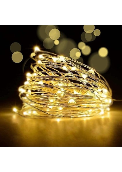 Peri LED Metre Gün Işığı Sarı Renkli Pilli Dekoratif Aydınlatma Süsleme Parti Sarı LED Işık Yılbaşı LED Işık Süsleme Dekorasyon Işığı Şerit Aydınlatma LED (Günışığı, 10) fırsatları