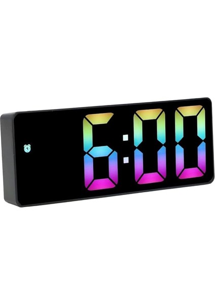 LED Dijital Masa Saati Termometre Alarm Takvimli Mod Ayarlı (Renkli)