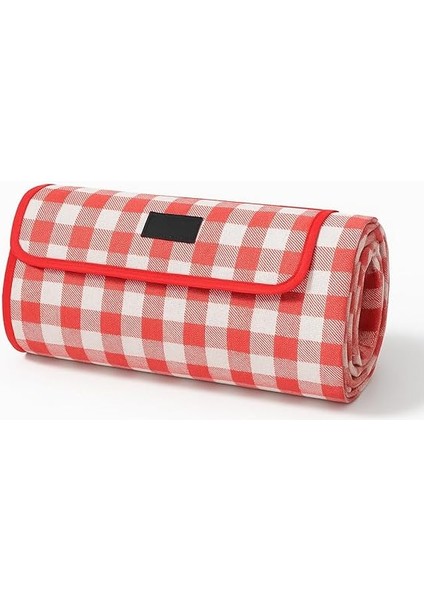 Piknik Örtüsü 200X150 cm Su Geçirmez Çift Katlı Kamp ve Plaj Örtüsü (Kırmızı) fırsatları