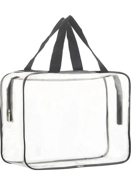 Şeffaf Su Geçirmez Büyük Boy Makyaj Çantası, 1 Adet