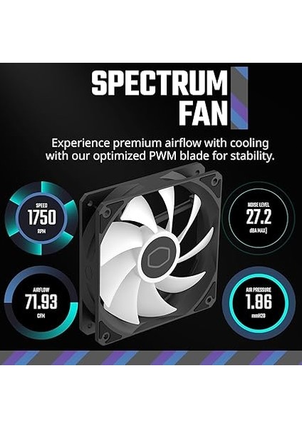 Master Hyper 212 Spectrum V3 RR-S4NA-17PA-R1 120CM Argb LED Fanlı Intel/am5 Uyumlu Işlemci Soğutucu fırsatları