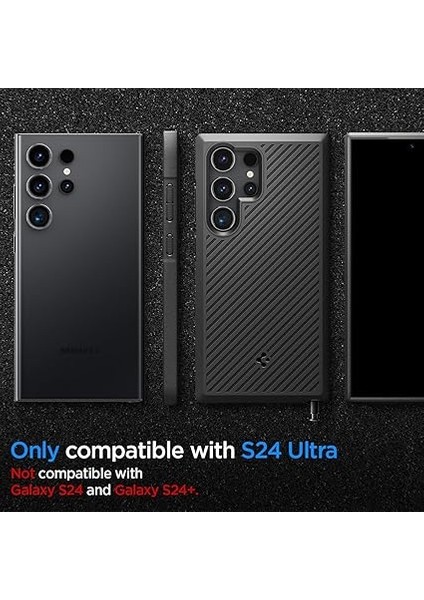 Galaxy S24 Ultra Kılıf Core Armor Matte Black - ACS07194 modelleri