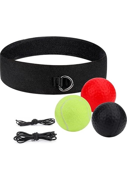 Kafa Bandı Boks Antrenman Topu, Refleks Dövüş Topu, Speedball Boks Refleks Top Kafa Bandı ile Çocuklar Yetişkinler Için Geliştirmek Göz-El Koordinasyonu 3 Adet Toplu fırsatları