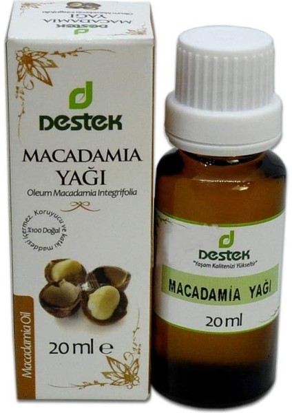 Macadamia/cadı Fındığı Yağı (Soğuk Pres) 20 ml