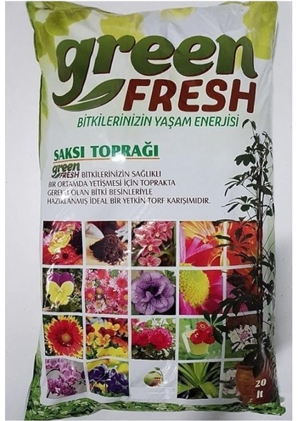 Çiçek Toprağı 20 Lt Yerli Torf Saksı Toprağı Bitki Toprağı Torf Perlit Karışımlı Torf Bahçe Toprağı