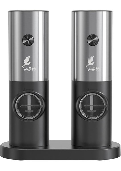 Olinda 2'li Standlı Pilli Tuz Karabiber Değirmeni Otomatik Baharat Öğütücü Siyah fırsatları