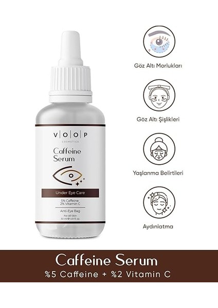 Göz Altı Morlukları Karşıtı 5% Caffeine + 2% Vitamin C 30 ml Serum fiyatları