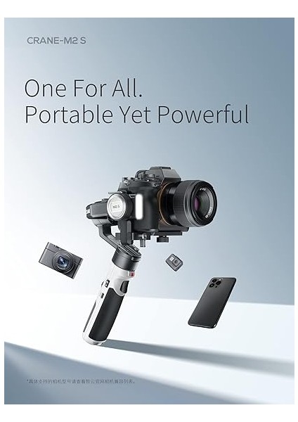 Zhi Yun Crane M2S Combo[official] 3 Eksenli Stabilizatör Gimbal Akıllı Telefonlar, Aksiyon Kameraları, Kompakt ve Hafif Hibrit Kameralar Için fiyatları
