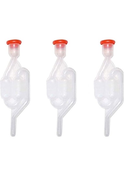 Fermantasyon Tüpü, Şeffaf Fermantasyon Hava Kilidi, Şarap Çek Valfı, Fermantasyon Vanası 3pc Fermantasyon Tüpü Şarap Fermantasyonu Şarap Birası Yapımı Için Plastik Fermantasyon Kilit Stoperi