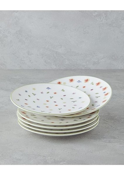 Home Lilyum Porselen 6'lı Pasta Seti 21 cm Renkli fırsatları