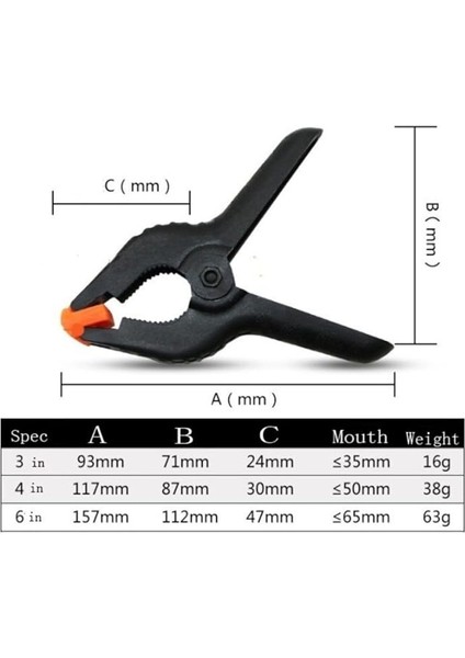 Kıskaç Klips Yaylı Işkence Plastik Kelepçe Güçlü Mafsallı Çene 5 Parça fiyatları