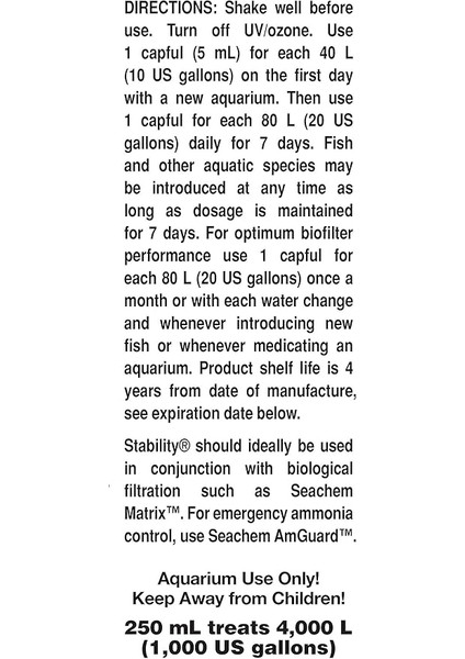 Stabilite Su Arıtma Stability Tank Stabilizasyon Sistemi 250 ml (Tekli Paket) fiyatları