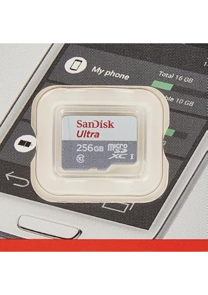 256GB Ultra Lite Microsdxc 100 Mb, Beyaz/gri modelleri