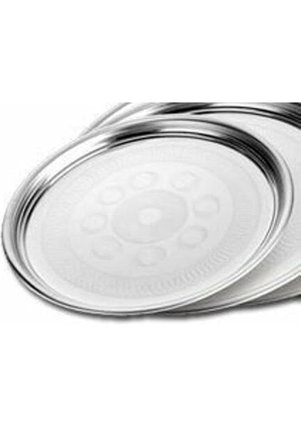 Çelik Sini 80CM Sofra Yemek Tepsisi Süper Kromajlı