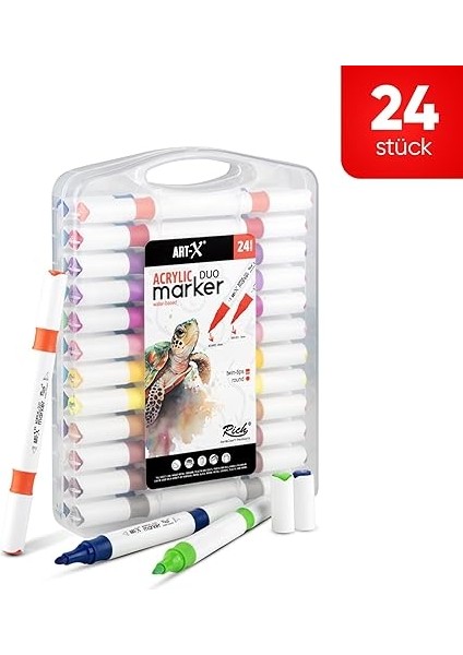 Art-X Akrilik Marker Çift Taraflı Profesyonel Kalem Seti 36 Li fiyatları