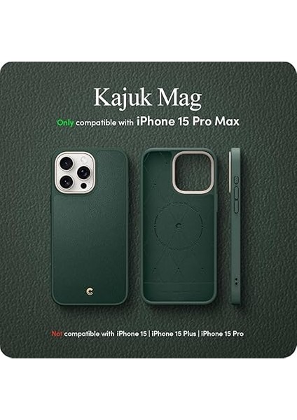 Ciel By Cyrıll iPhone 15 Pro Max Kılıf Kajuk Mag Magsafe Özellikli Forest Green - ACS06635 fiyatları