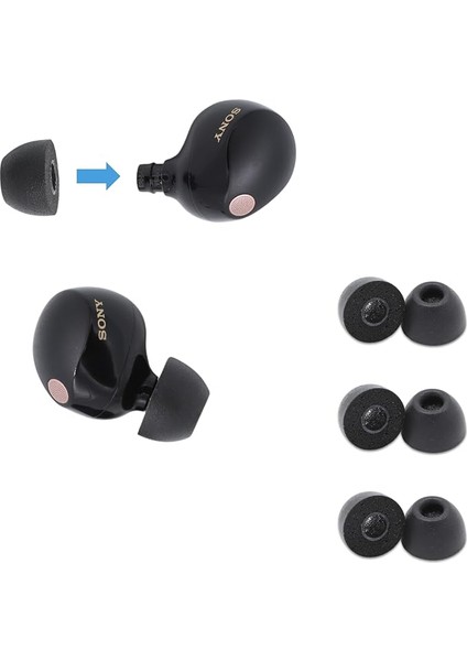 Foam Truegrip Pro Sony True Wireless Kulaklık Ucu (M) - 3 Çift