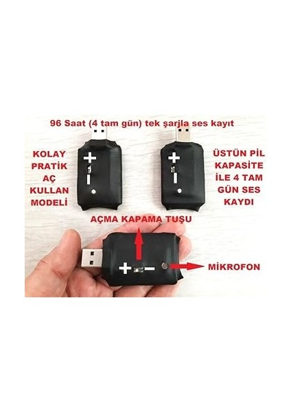 96 Saat Ses Kayıt Yeni Versiyon Mini USB Güvenlik Cihazı fiyatları
