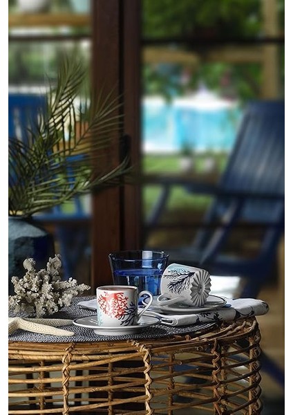 Porselen 12216 Pilea 4 Parça 2 Kişilik Kahve Takımı fiyatları