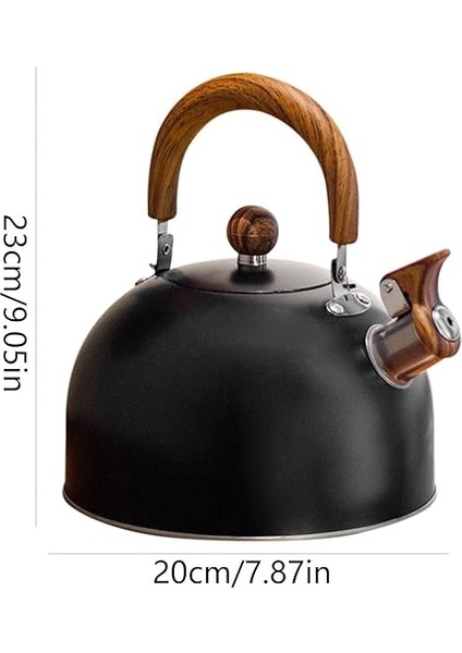 3l Düdüklü Kettle Su Isıtıcı Çaydanlık Paslanmaz Çelik Yüksek Islıklı Siyah indirimleri