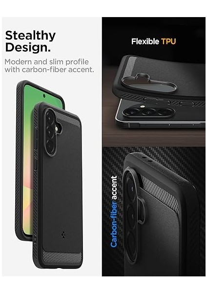 Galaxy A56 Kılıf Rugged Armor Matte Black - ACS09225 fırsatları