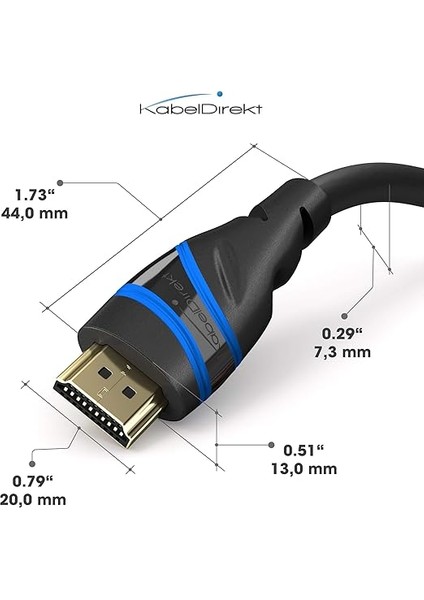 – 10K & 8k HDMI Kablosu, HDMI 2.1 B – 2m, 0,5-5m Arası Mevcut – Sertifikalı, Almanya’da Geliştirilmiş (Ultra Yüksek Hız Kablosu Pc, Ps5, Xbox, Monitör ve Tv Için – Siyah-Mavi) fırsatları