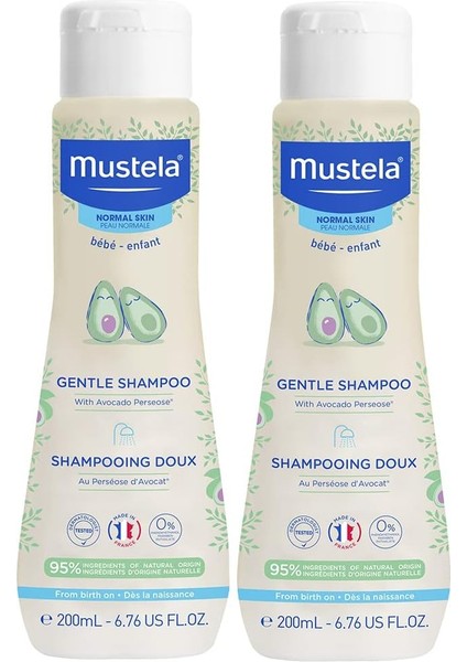 Doğal Avokadolu Bebek Nazik Şampuanı - Her Yaştan Çocuklar Için Saç Bakımı ve Saç Tipleri - Yırtılmaz ve Biyobozunur Formül - 7 Fl Oz - 2'li Paket